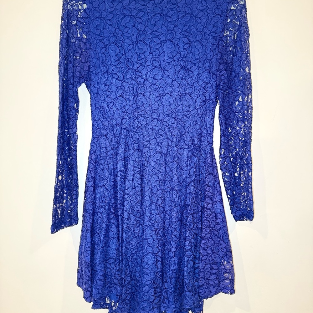 H&M Blue Fit and Flare Midi Dress